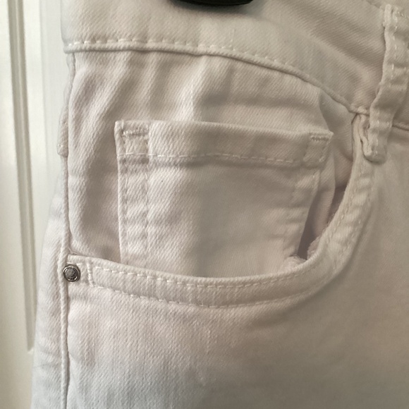 M24 Joseph Ribkoff White Jeans, Pantacourt Droit Straight Crop, 10 Floral cutout - Picture 4 of 10